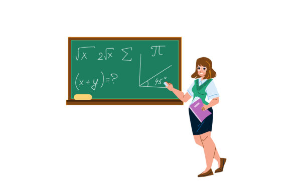 Choosing the Right Math Education Lesson Teach Woman Vector for Your Classroom