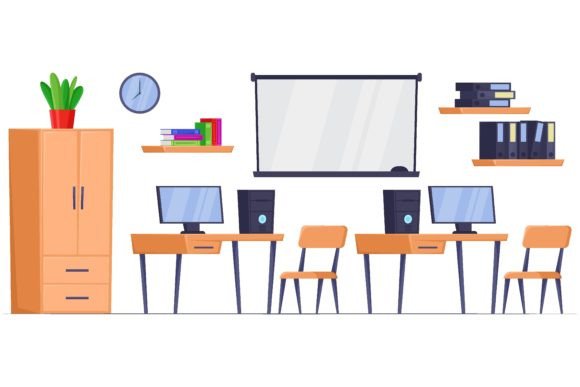 Interior of a Computer Class with Modern Technology: Designing for Engagement and Learning