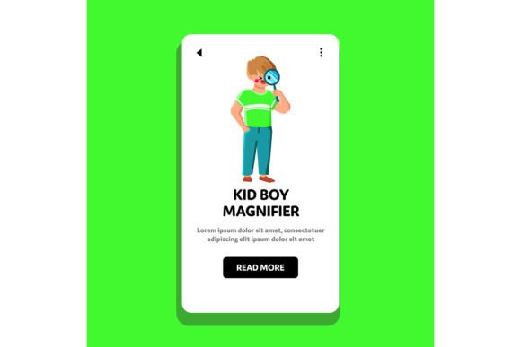 Kid Boy Magnifier Vector: A Versatile Visual Asset for Modern Education and Design