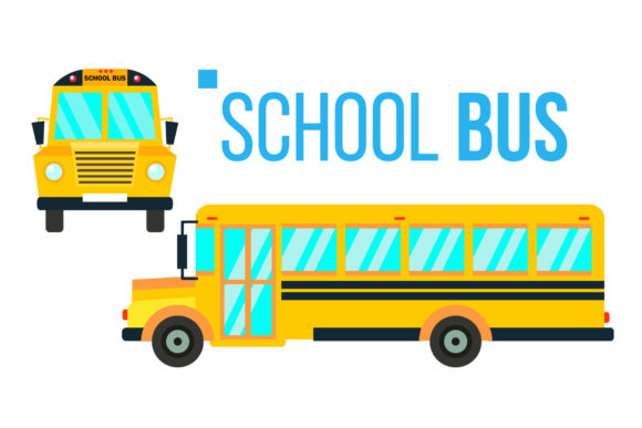 School Bus Vector. Yellow Classic School: A Visual Staple for Education and Design