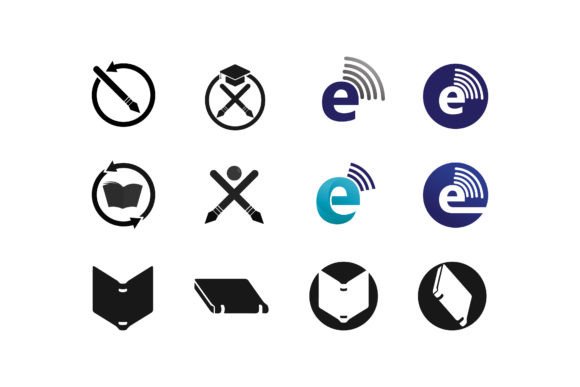 Strategic Branding with Book and Education Icon Logo Vector Assets