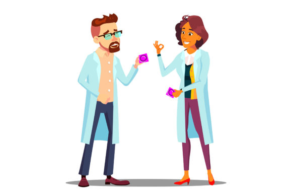 Understanding the Visual Impact of Doctor Holding Condom Packaging in Health Communication